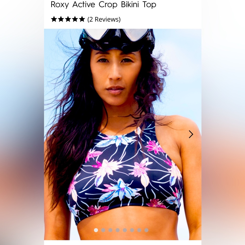 Roxy bikini crop top and shorts